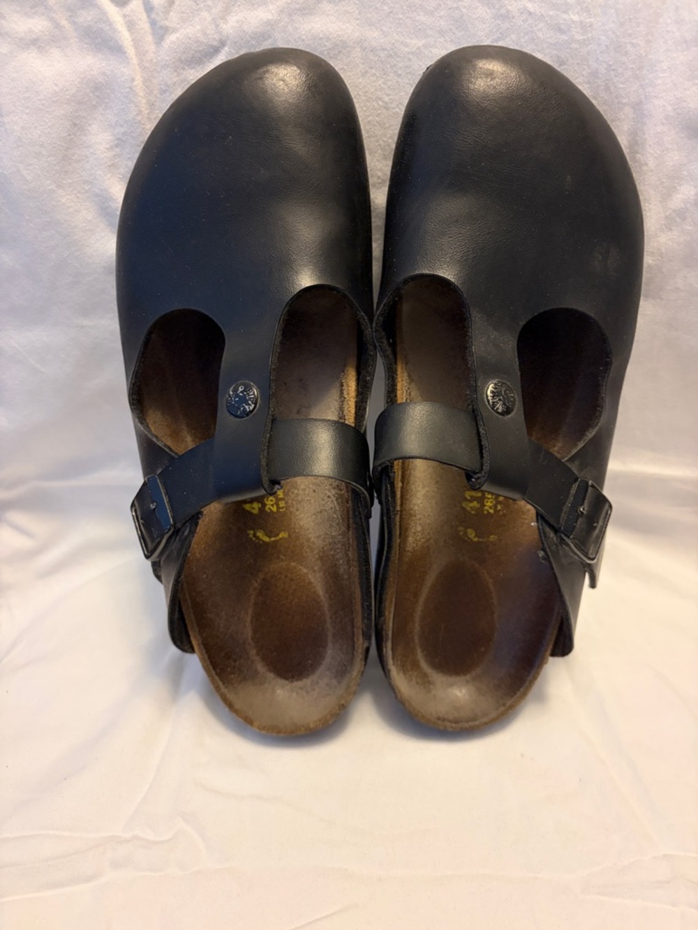 Birkenstock Mary Jane Style Clogs- black leather.